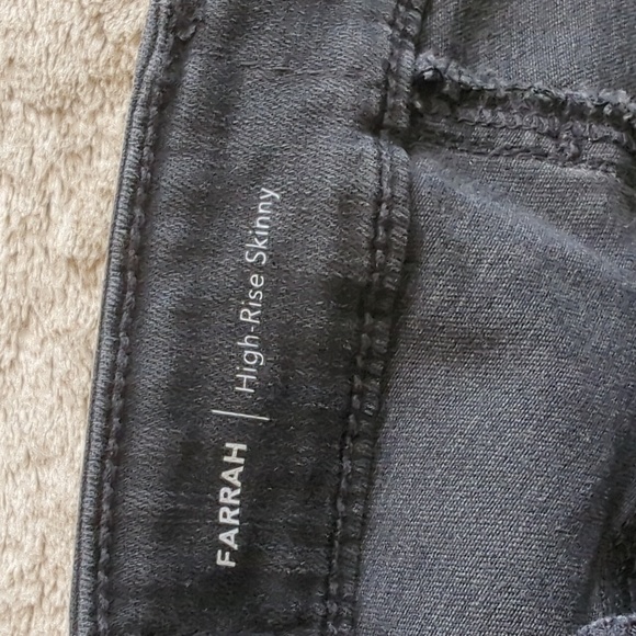 AG Adriano Goldschmied Faded Black Farrah High Rise Skinny Jean Size 25 Waist 26 - Picture 4 of 6